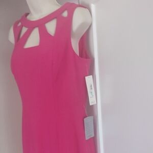 Eliza J Fuchsia Cutout Midi Dress - Size 8
